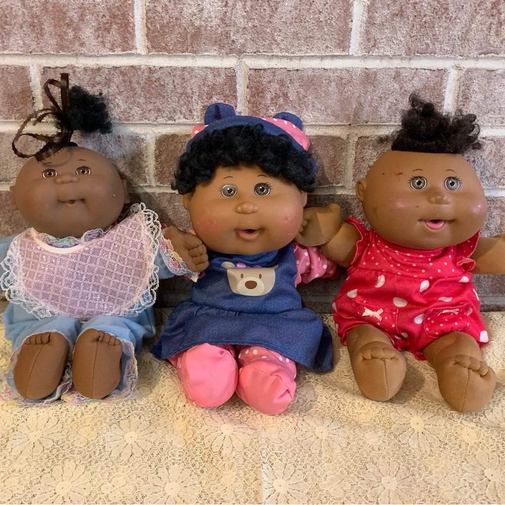 OAA Cabbage Patch Kids African American Dolls, Set of 3, Minor Issues